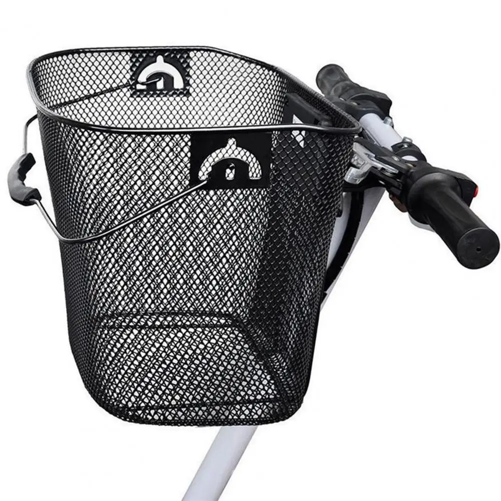 1 Комплект Практичной передней корзины MTB Из мелкой сетки Для поддержания чистоты Долговечная Корзина для хранения мелочей на переднем руле велосипеда MTB