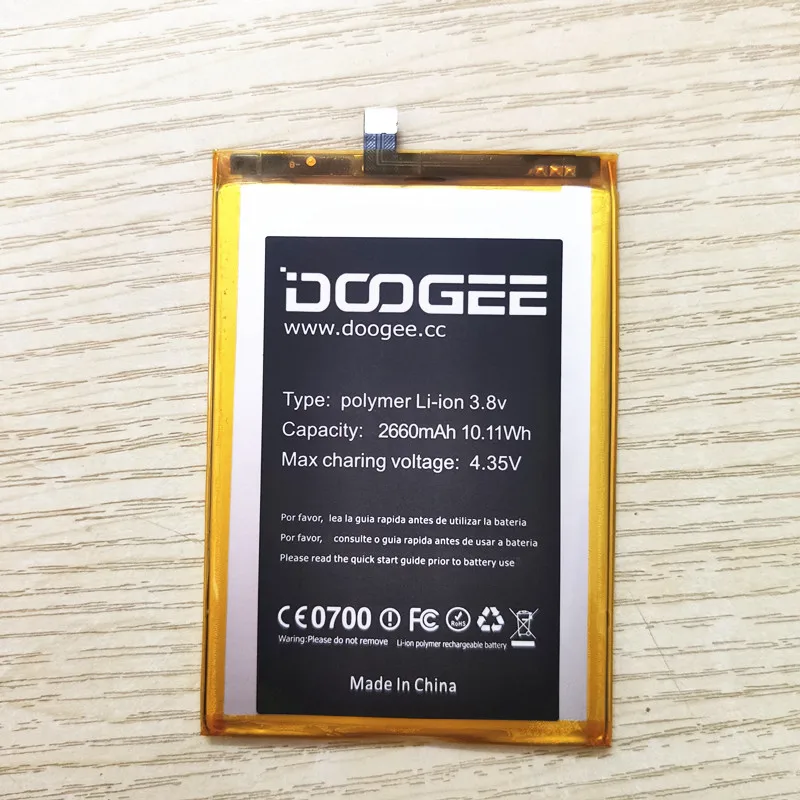 100% Высококачественный аккумулятор емкостью 2660 мАч для резервного копирования запасных частей смартфона Doogee F5