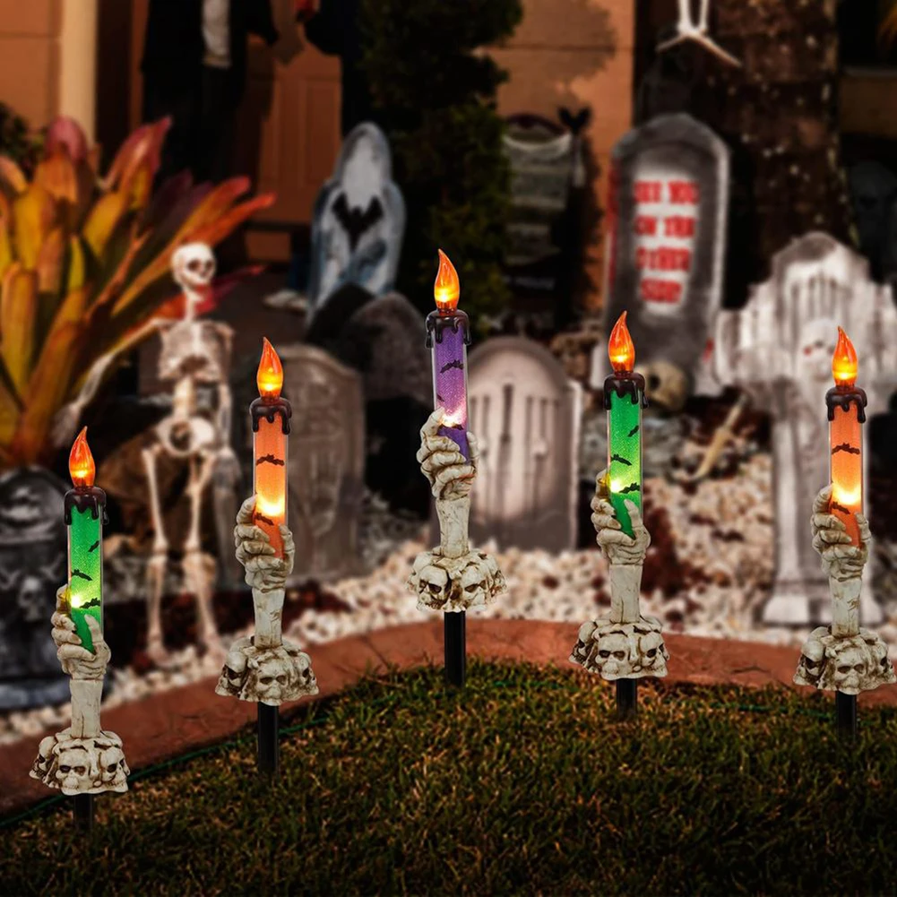 2023 Хэллоуин ручной светильник с призраком, водонепроницаемая прочная наземная лампа для украшения, налобный фонарь, декоративный светильник, фестивальный макет, реквизит