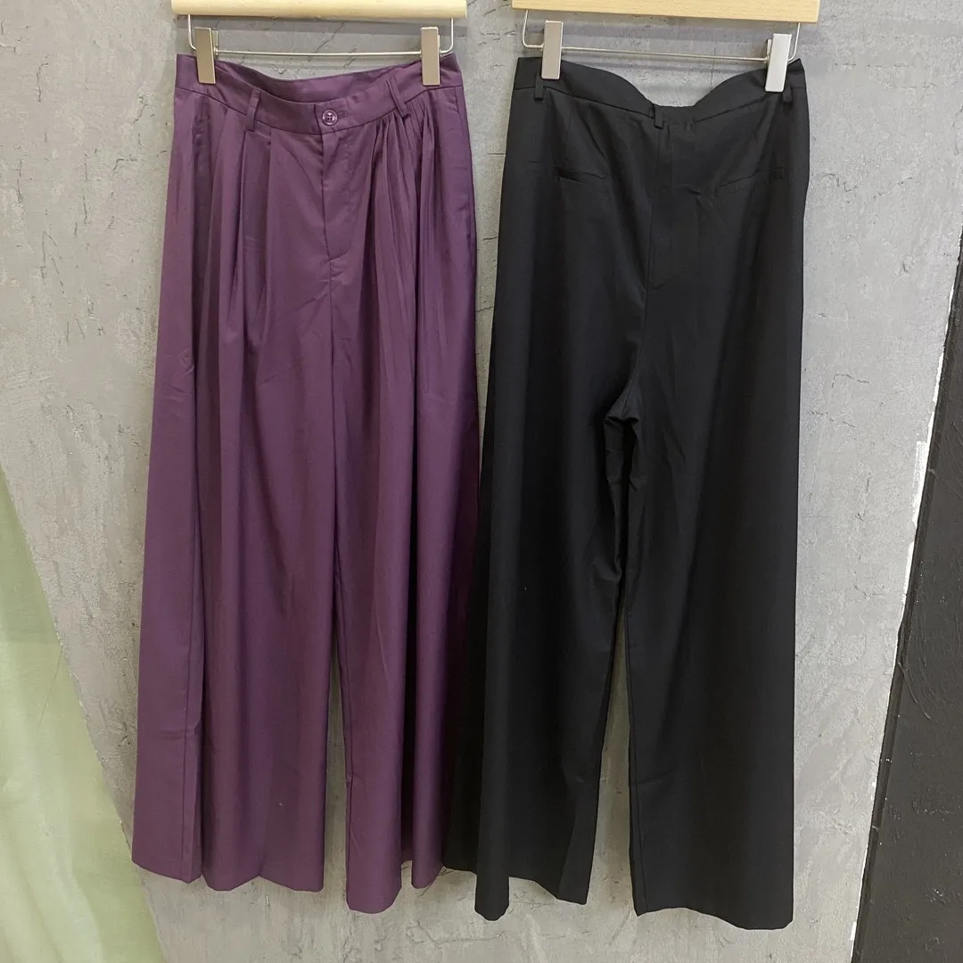 2023FW Осенние роскошные новые женские высококачественные широкие брюки, блузка для женщин, 2 цвета Ddxgz2v 7,21