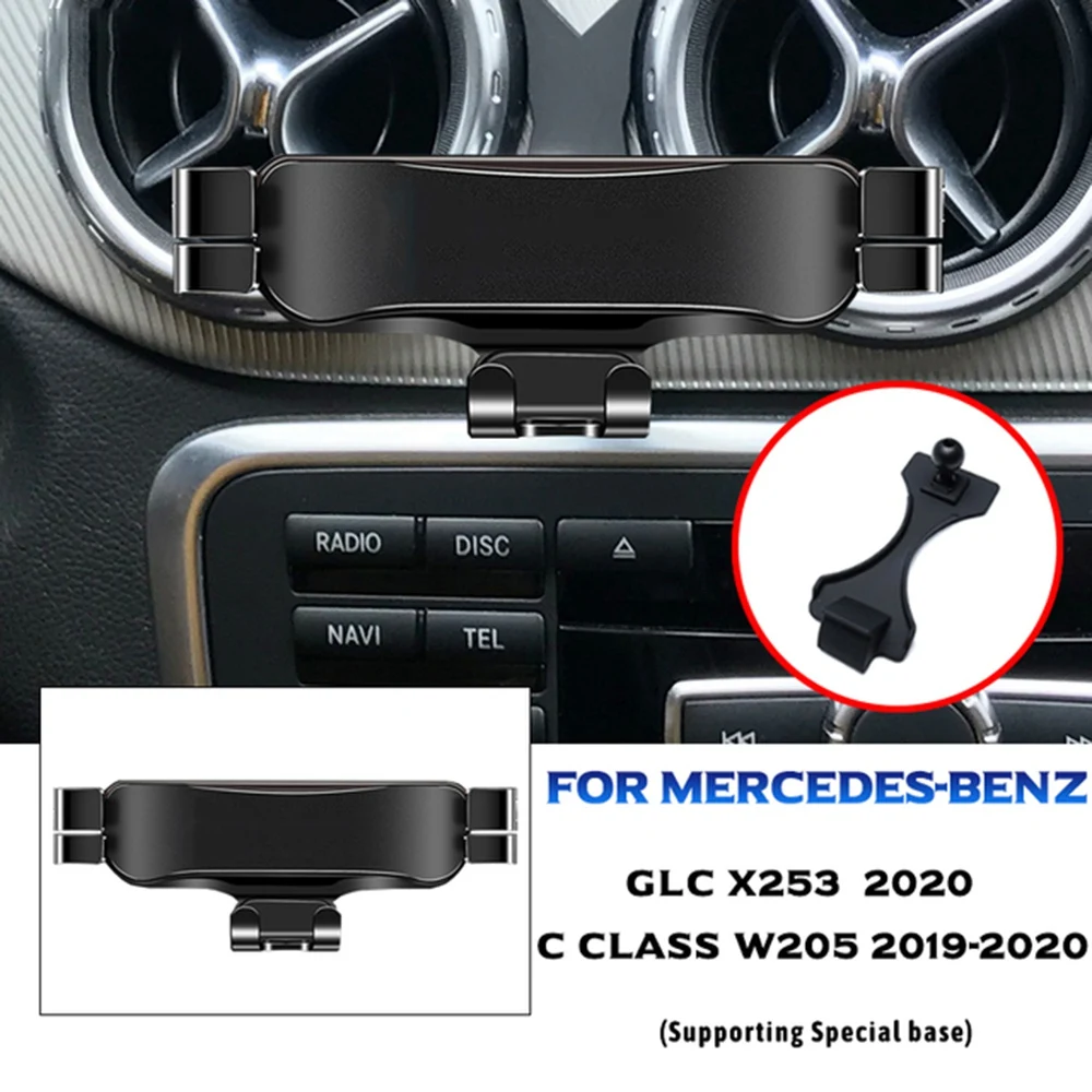 Автомобильный Держатель телефона, Воздуховыпускной Навигационный держатель мобильного телефона для Mercedes-Benz C-Class GLC W205 X253 2019-2020