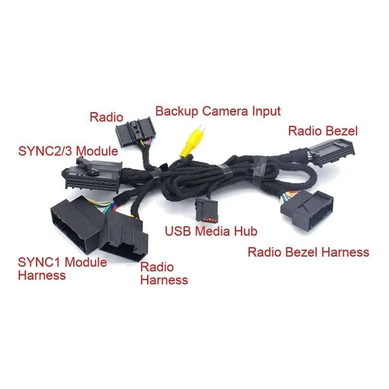Адаптер кабеля питания с преобразованием PNP с 3x4-8 дюймов для Ford F-150 Mustang Edge Fusion SYNC 1 Обновление с 2 по SYNC 3