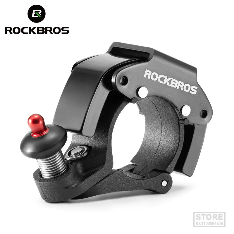Велосипедный звонок ROCKBROS из алюминиевого сплава, рожок, портативная звуковая сигнализация небольшого объема для безопасности, кольцо для шоссейного велосипеда, аксессуары для велосипедов