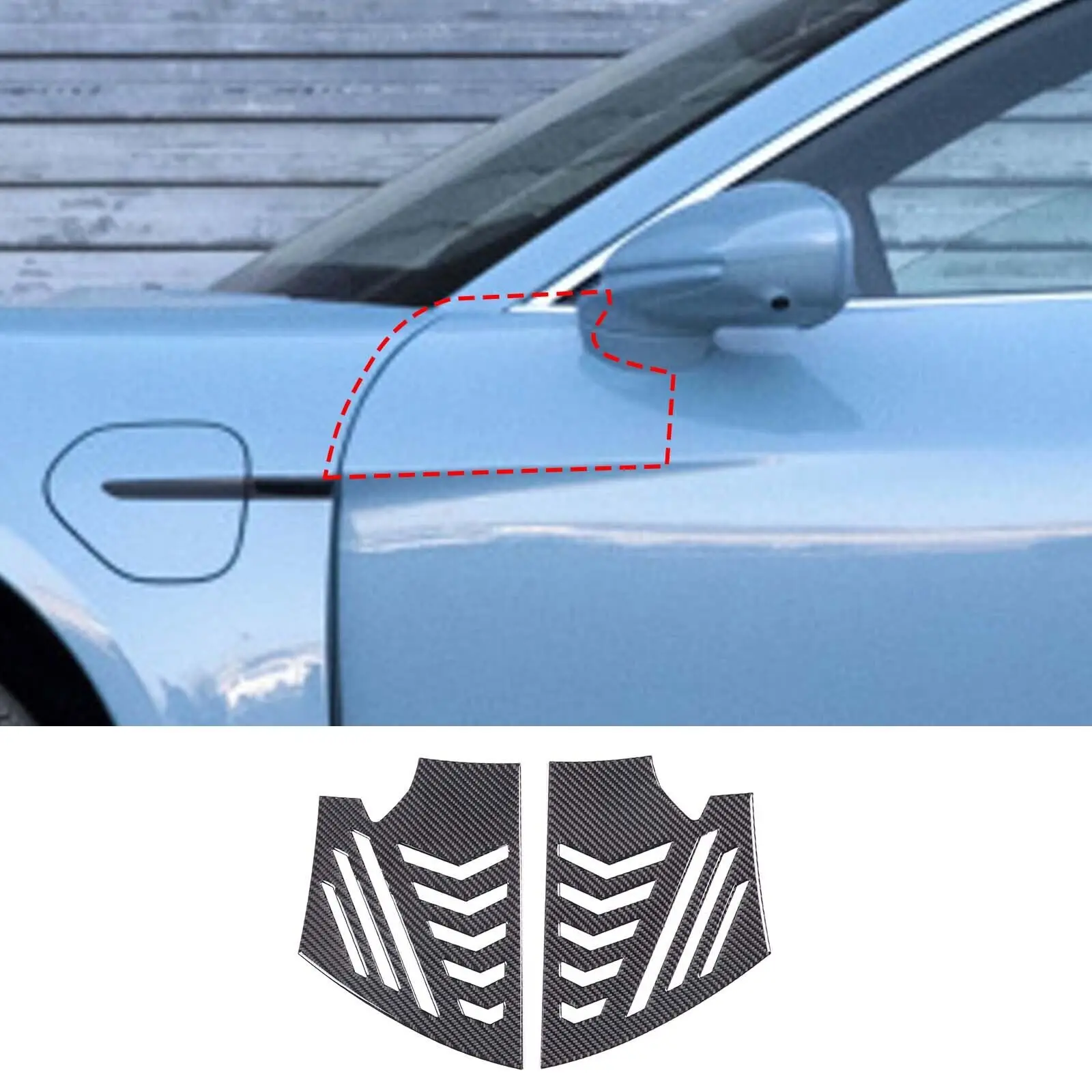 Декоративная наклейка на Боковое крыло из углеродного волокна для Porsche Taycan 2019-2022