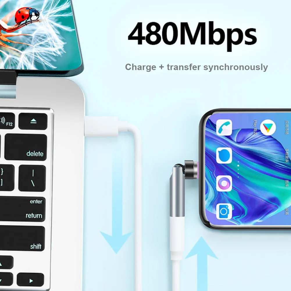 Магнитное Быстрое Зарядное Устройство PD 40 Вт Для iPhone 13 USB C Type C Разъем Кабеля Для Зарядки Данных Для Ноутбука Macbook Штекер Магнитного Адаптера