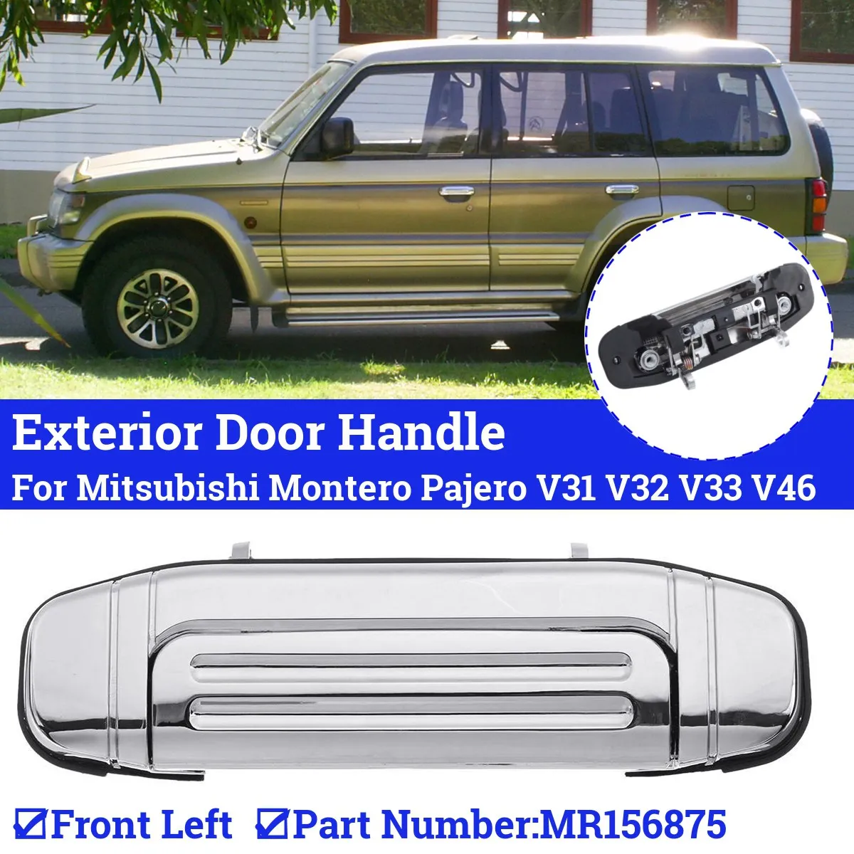 Покрытие Передней Пары Наружных Дверных Ручек Mitsubishi Montero Pajero V46 V31 V32 V33 V43 V45 V46 MR156876 MR156875