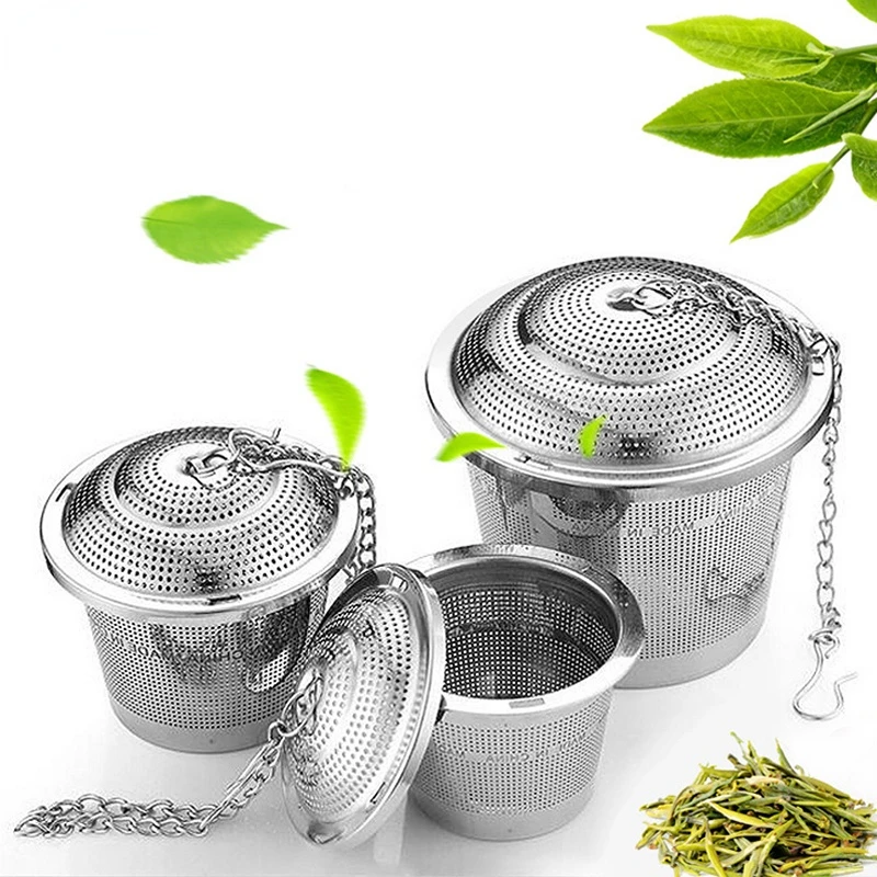 Сетчатый фильтр из нержавеющей стали, заварочный чайник, Инструмент для приготовления чая Spice 304, Травяное сито, Чайный фильтр, Стальной кухонный лист для заварки