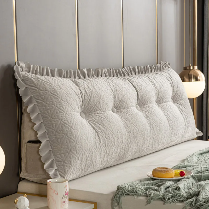 Супер мягкая треугольная прикроватная подушка для спальни, Съемная Моющаяся подушка для спинки дивана-кровати, подушка-татами для поясницы