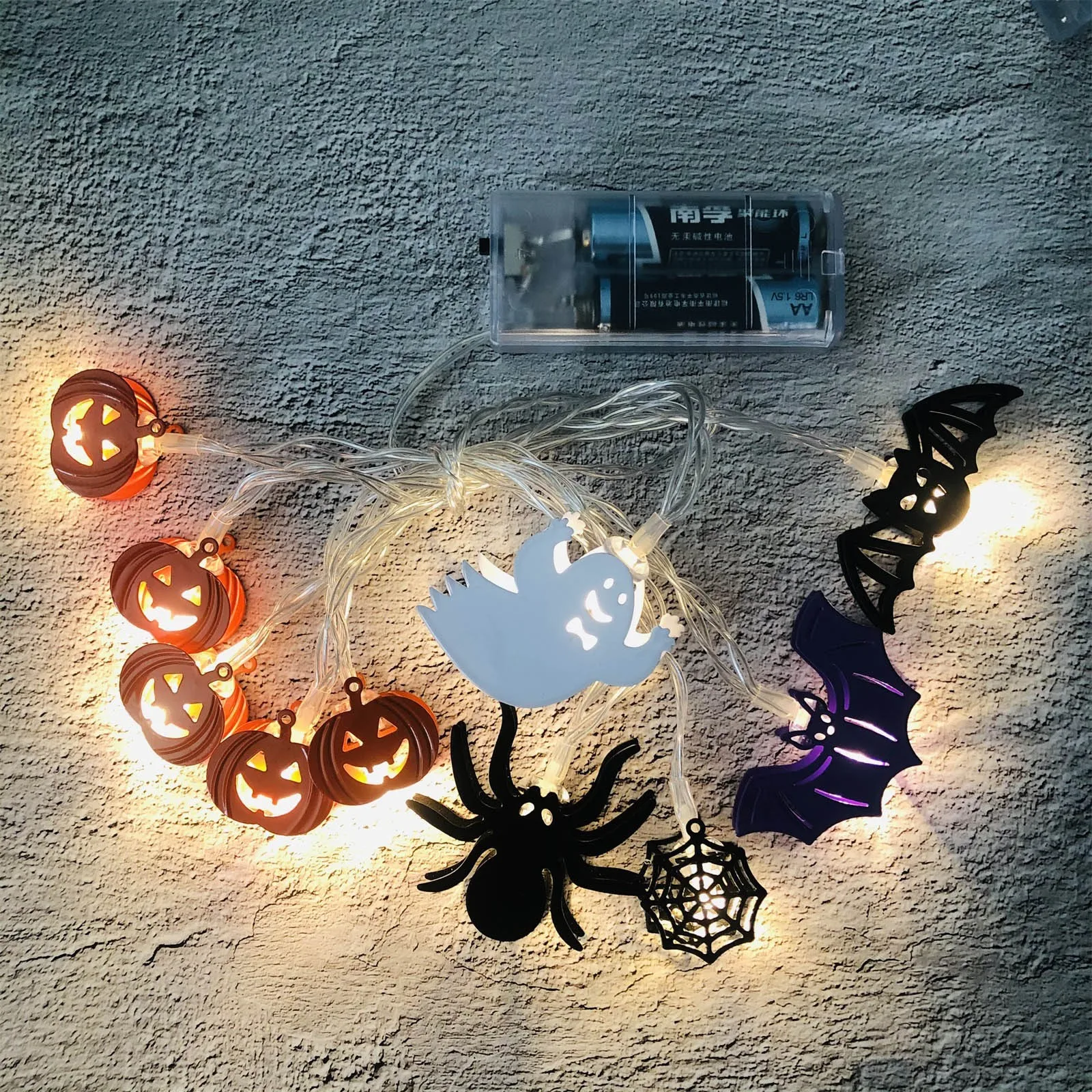 Фонари на Хэллоуин Декоративные фонари гирлянды на батарейках Светодиодные водонепроницаемые для заборов на заднем дворе, деревьев на крыльце для вечеринок