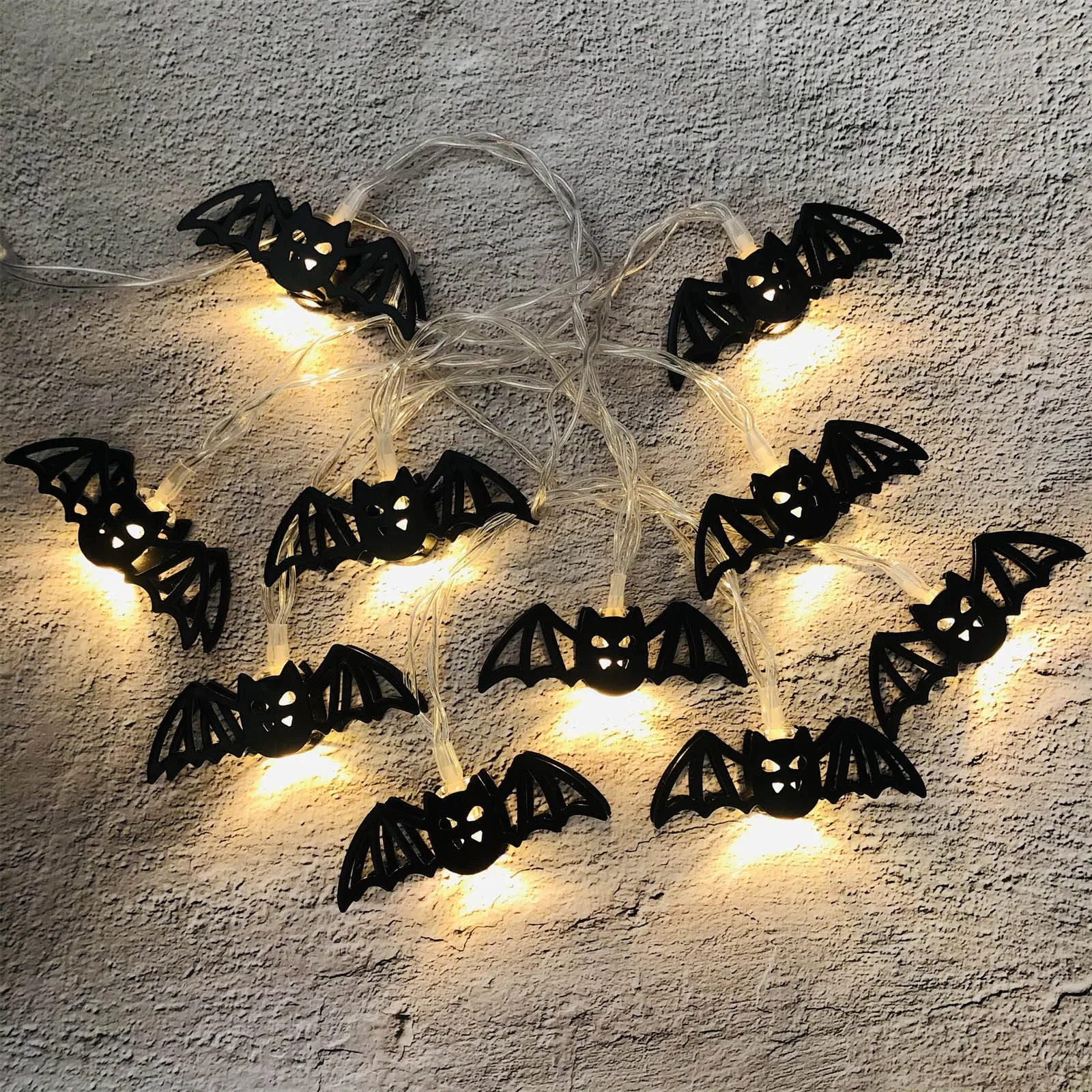 Фонари на Хэллоуин Декоративные фонари гирлянды на батарейках Светодиодные водонепроницаемые для заборов на заднем дворе, деревьев на крыльце для вечеринок