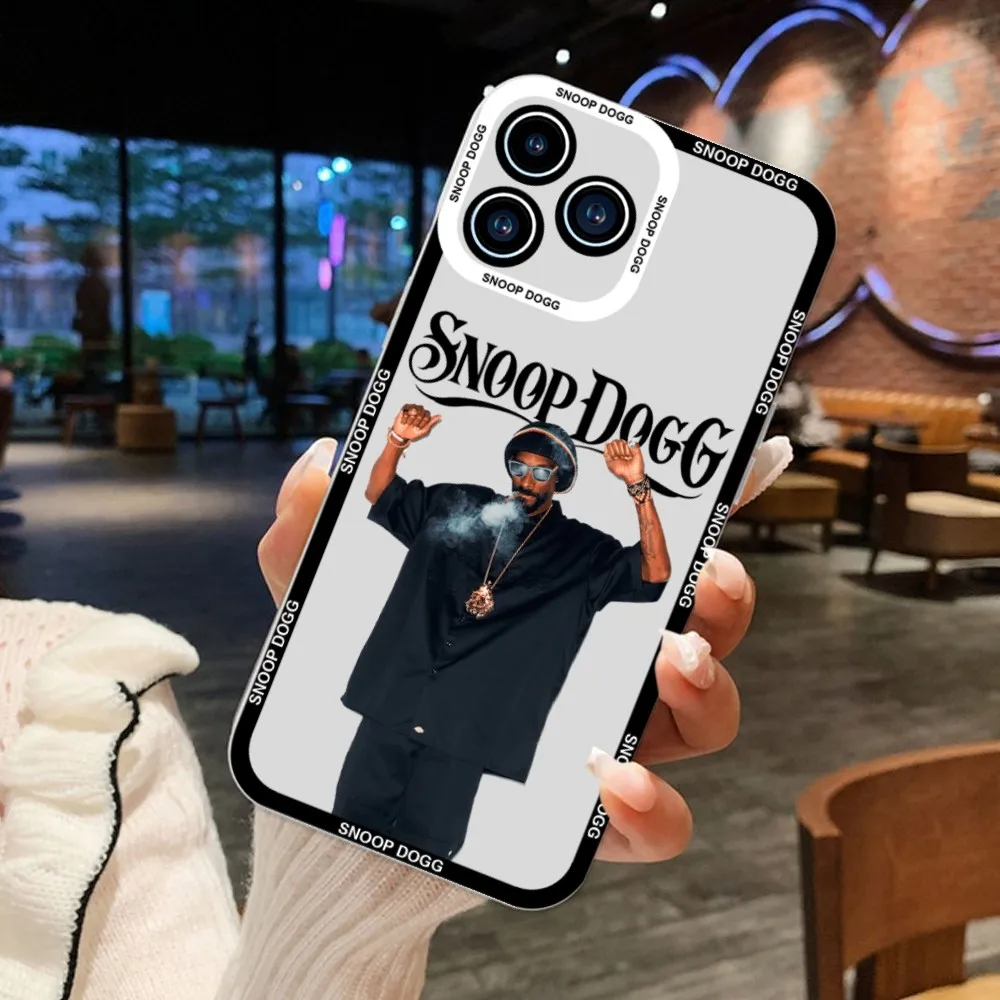 Чехол для телефона Rapper S-SNOOP D-DOGG для iPhone 11 12 Mini 13 14 Pro Max с прозрачным корпусом